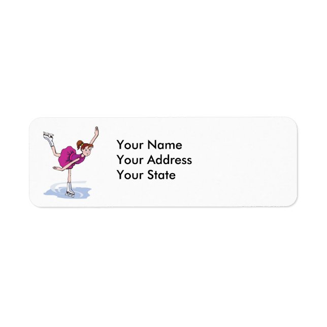 Etiqueta fofinha de esqui girando (Frente)