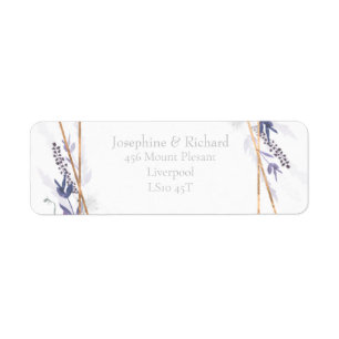 Etiqueta Folhagem russa, endereço de retorno de verão