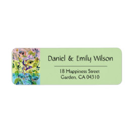 Etiqueta Folhas Coloridas De Olhos Legais E Elegantes