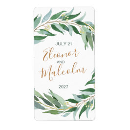 Etiqueta Folhas de Aquarela