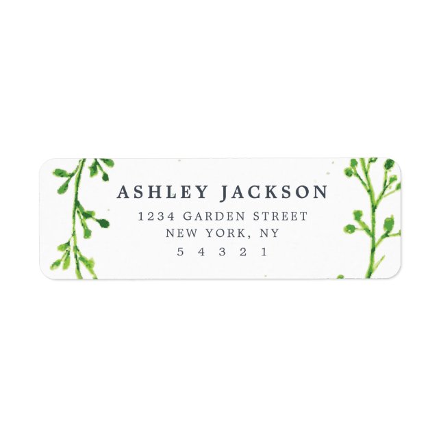 Etiqueta Folhas de Aquarela (Frente)