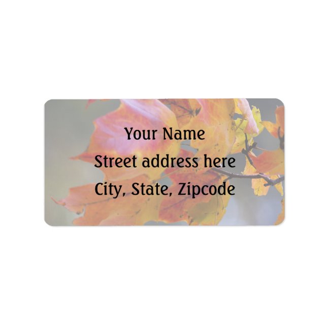 Etiqueta Folhas de outono (Frente)