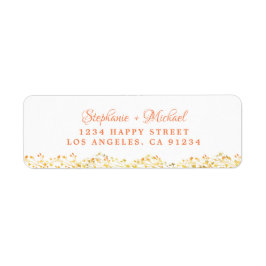 Etiqueta Folhas Elegantes de Verdura Botânica de Outono