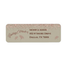 Folhas Glitter Gingko Douradas rosa na cintura de 