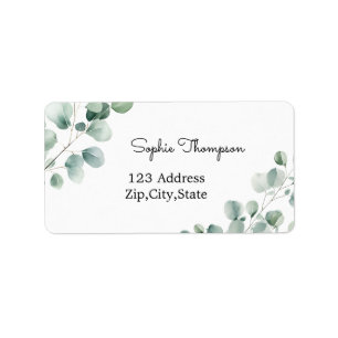 Etiqueta Folhas verdes de eucalipto