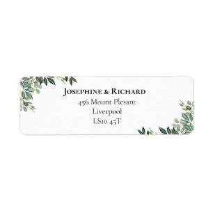 Etiqueta Foliage Bouquet Return Address Label
