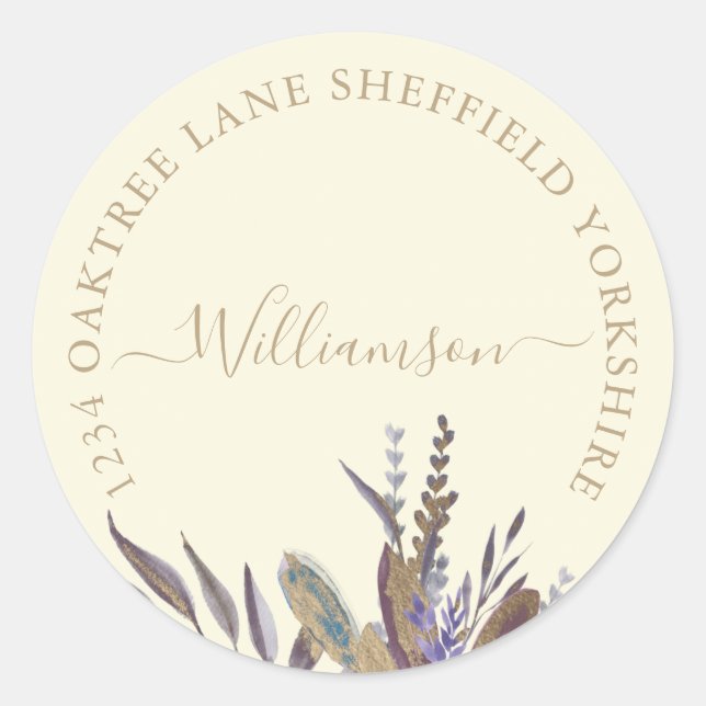 Etiqueta foliar à meia-noite (Frente)