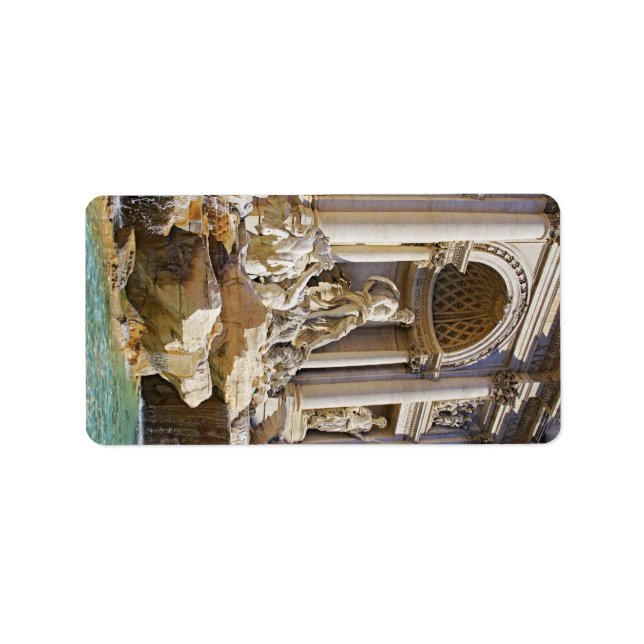 Etiqueta Fonte de Trevi Roma Fotografia (Frente)