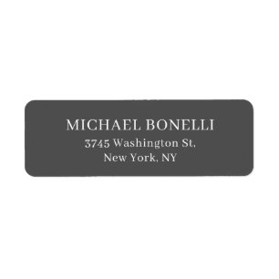 Etiqueta Fonte Serif Simples Cinza Elegante Minimalista