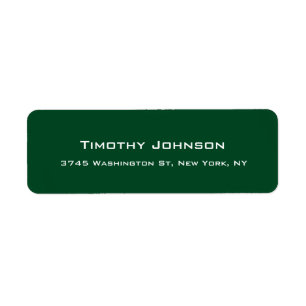 Etiqueta Forest Green Creative Professional Modern