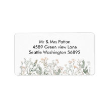 Forest Wildflowers Address Label