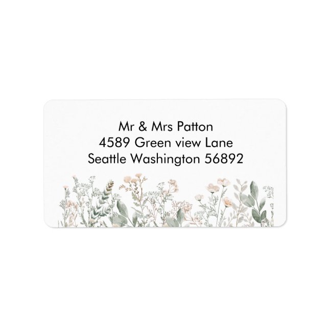 Etiqueta Forest Wildflowers Address Label (Frente)