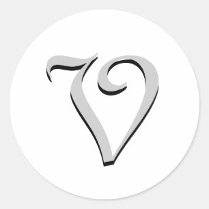 Etiqueta formal "V " do monograma