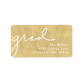 Etiqueta Formando com script Dourado