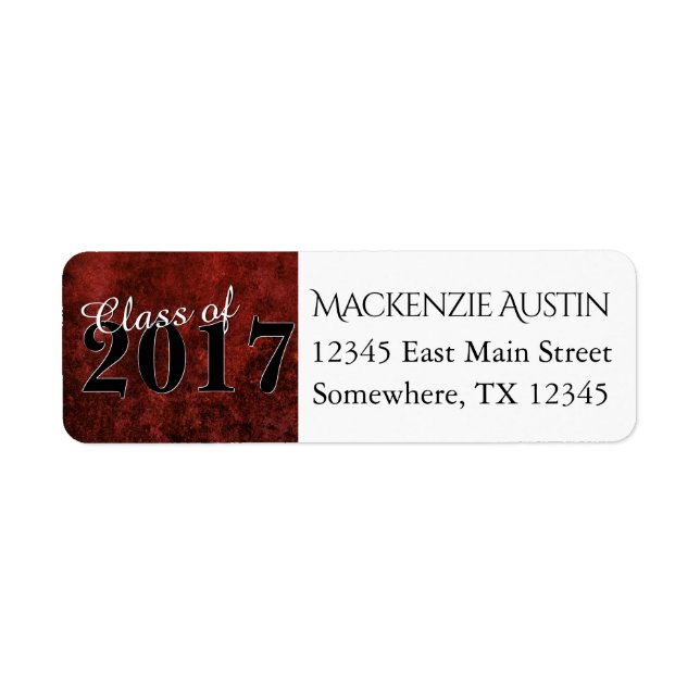 Etiqueta Formando Ruby | Red Garnet Crimson Scarlet Party T (Frente)