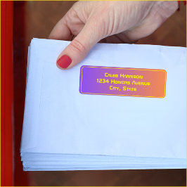 Etiqueta Formatação Tecnológica Moderna Sunset Vibrante