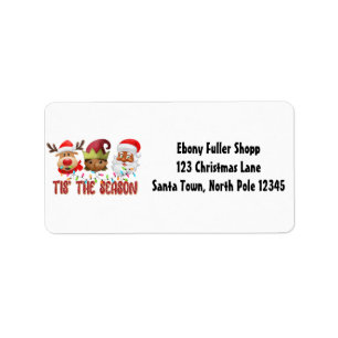 Etiqueta Fortes Papais noeis Negros Melanin Chrismas Claus