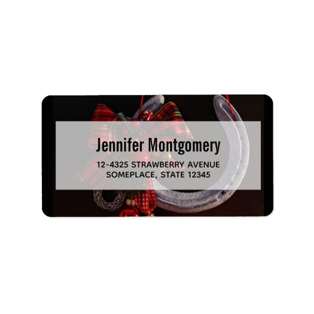 Etiqueta Foto de ferradura equestre (Frente)