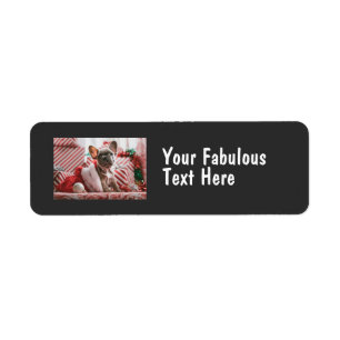 Etiqueta Foto e texto personalizados