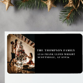 Etiqueta Foto minimalista da família Na moda 2023 Preto mod