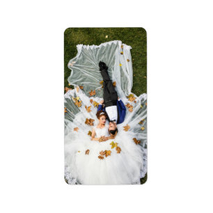 Etiqueta Foto personalizada de casamento