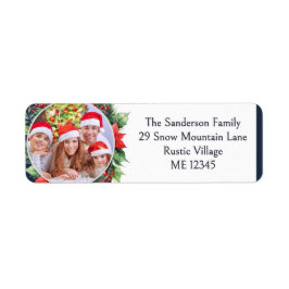 Etiqueta Foto personalizada FesNatal Wreath