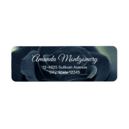 Etiqueta Foto Preta Rosa Dark Gótica Flor