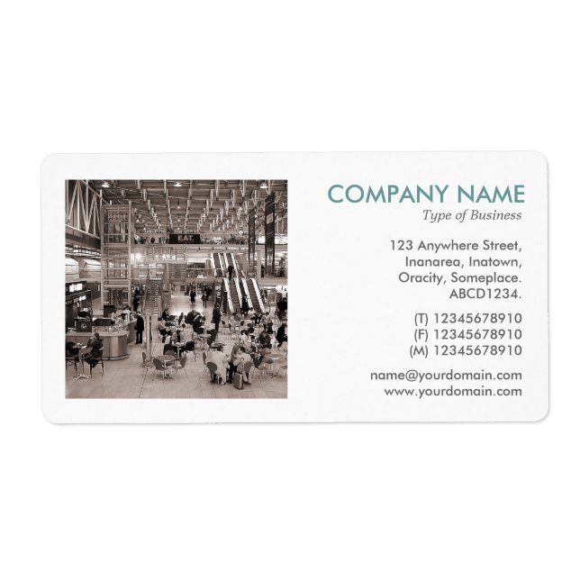 Etiqueta Foto Quadrada - Concurso de Estação Paddington (Frente)