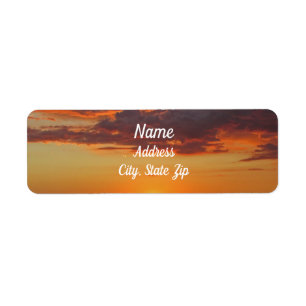 Etiqueta Foto Sunset Brito Nuvens Laranja e Céu