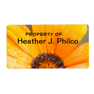 Etiqueta Fotografia alaranjada do Fim-Acima da margarida