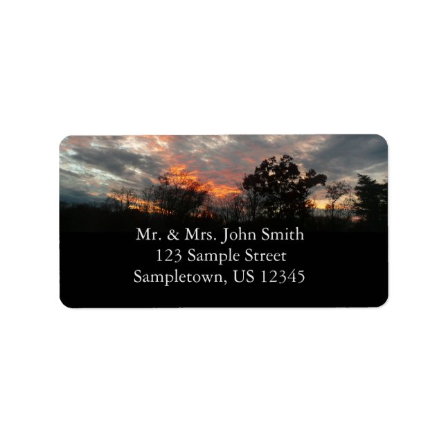 Etiqueta Fotografia da paisagem solar do inverno (Frente)