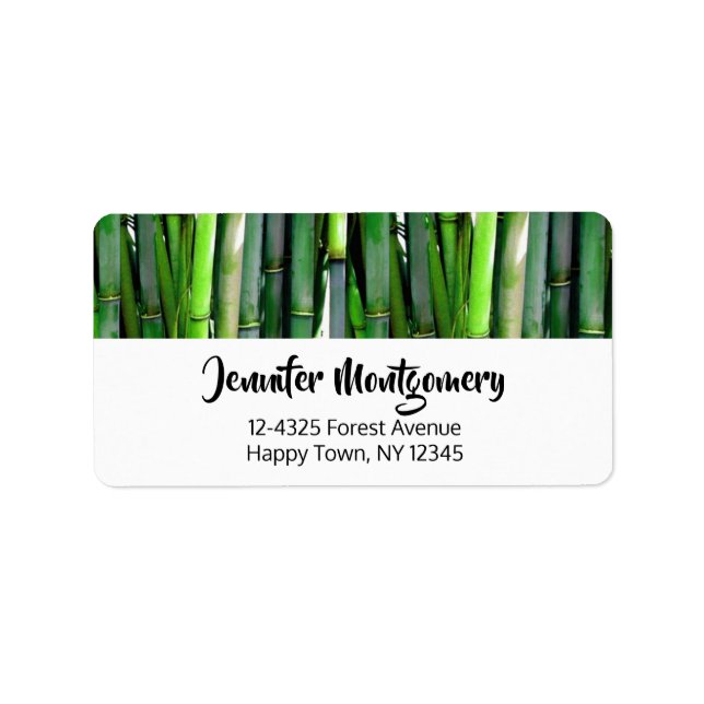 Etiqueta Fotografia do Bambu Verde (Frente)