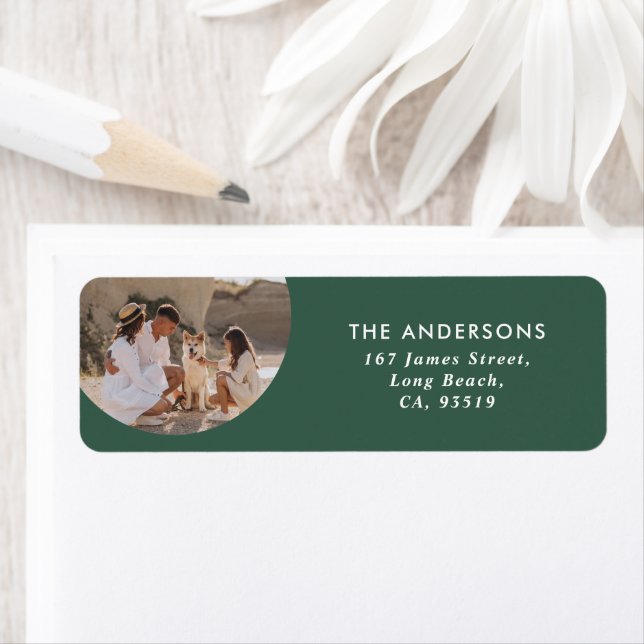 Etiqueta Fotografia simples do círculo moderno Natal (Insitu)