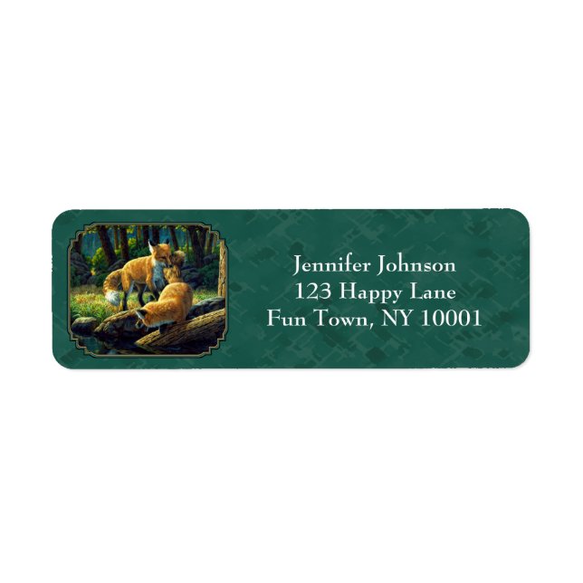 Etiqueta Fox Vermelha Cura Jogando (Frente)