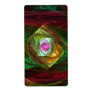 Etiqueta Fractal Abstrato de Conexões Dinâmicas