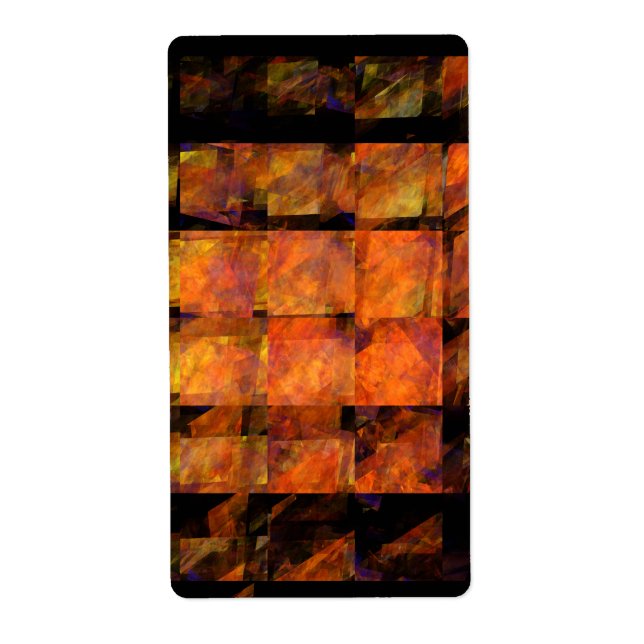 Etiqueta Fractal de Abstrato de Muro (Frente)