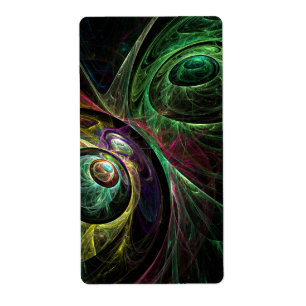 Etiqueta Fractal de Abstrato de Olhos para Olhos