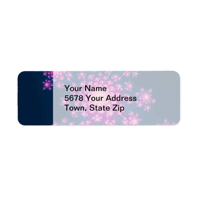 Etiqueta Fractal do feliz ano novo (Frente)