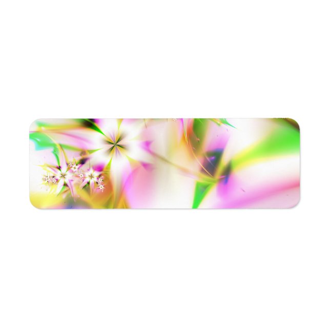 Etiqueta fractal floral (Frente)