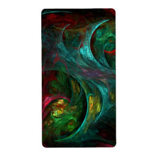 Etiqueta Fractal Genesis Abstrato Art