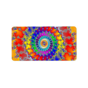 Etiqueta Fractal Psicedélico