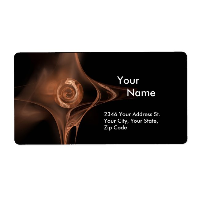 Etiqueta FRACTAL ROSA 1 Preto castanho (Frente)