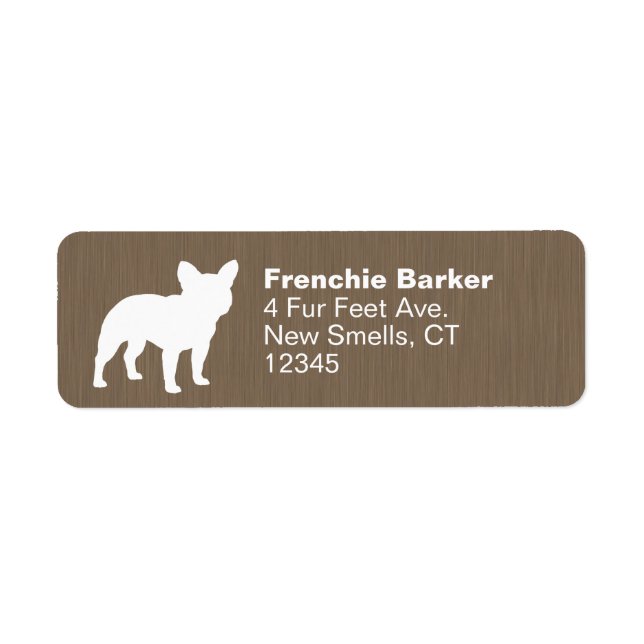 Etiqueta Francês Bulldog Silhouette Frenchie Dog Lover's (Frente)