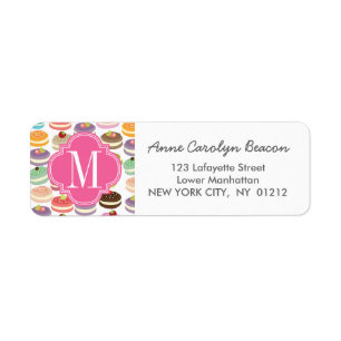 Etiqueta Francês Macarons personalizado