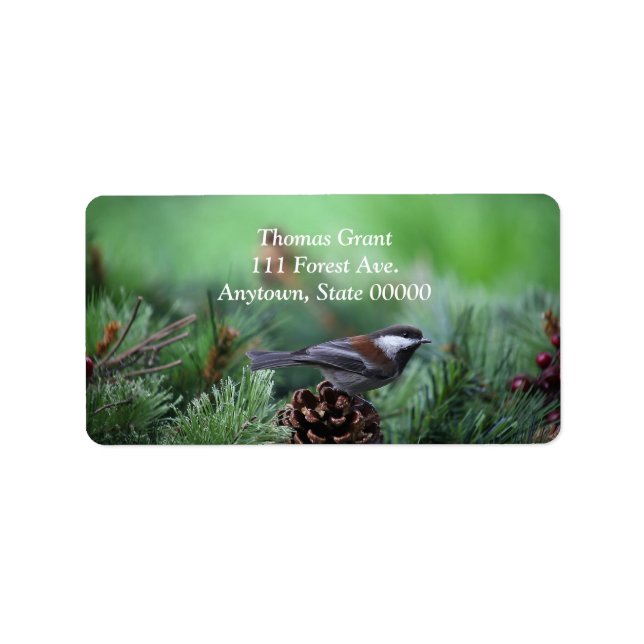 Etiqueta Frango num cenário de inverno (Frente)