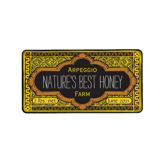 Etiqueta Frasco do mel das naturezas o melhor personalizado