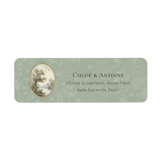 Etiqueta French Pastoral Sage Green Return Address Label