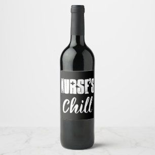 Etiqueta fria do vinho da enfermeira