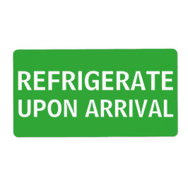Etiqueta Frigorífico na expedição de chegada