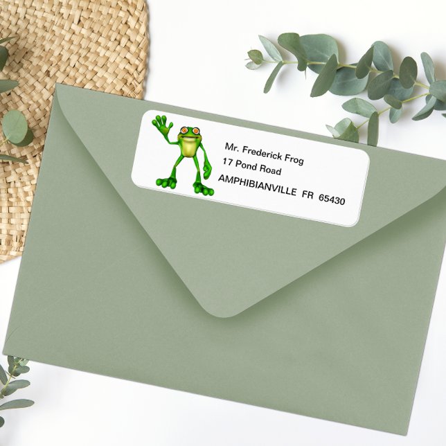 Etiqueta Froggie, o Sapo de Ondas de Cartoon (Criador carregado)